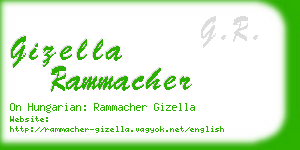 gizella rammacher business card